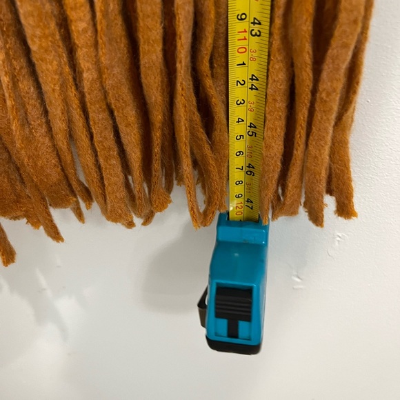 Anthropologie Orange‎ Fringe Oversized  Scarf NWT - Picture 5 of 6